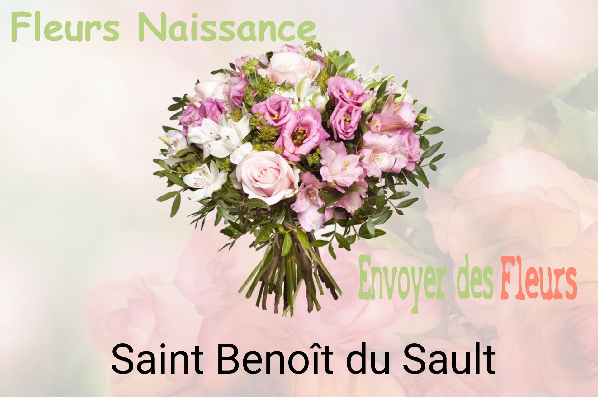 Bouquet de fleurs de naissance livré à Saint-Benoît-du-Sault